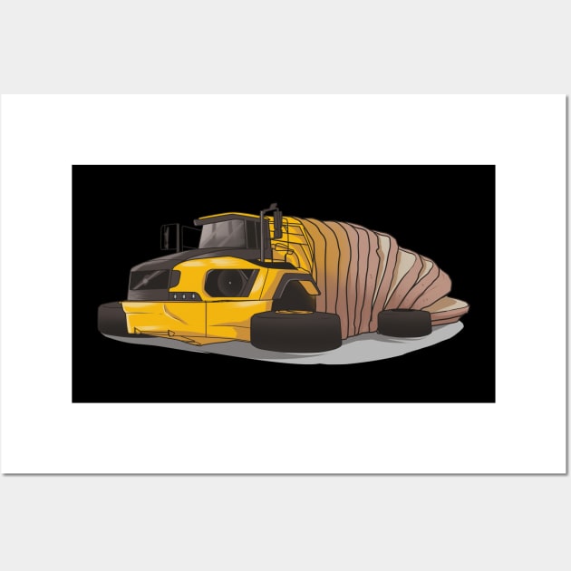 Articulated dump truck Wall Art by damnoverload